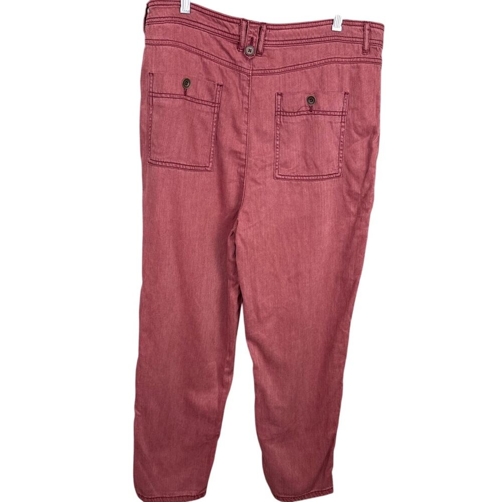 Anthropologie Kalea Jogger High Rise Patch Pocket Tencel Spring Boho Relaxed NWT - Picture 3 of 10